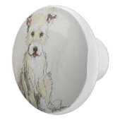 Bouton De Porte En Céramique Ron Hevener Scruter Puppy (Droite)