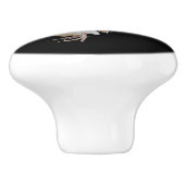 BOUTON DE PORTE EN CÉRAMIQUE ROOSTER* BLANC (Côté)