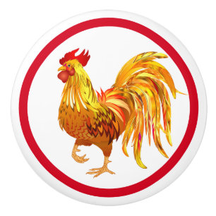 Bouton De Porte En Céramique Rooster Ceramic Cabinet Knows