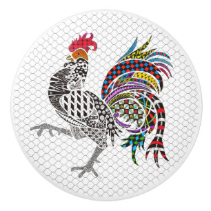 Bouton De Porte En Céramique Rooster mignon et coloré