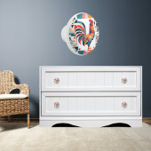 Bouton De Porte En Céramique Rooster Rétro