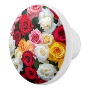 Bouton De Porte En Céramique Rose