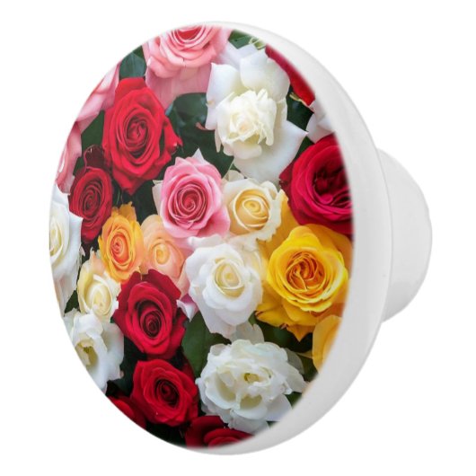 Bouton De Porte En Céramique Rose (Droite)