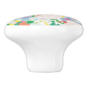 Bouton De Porte En Céramique rose (Côté)