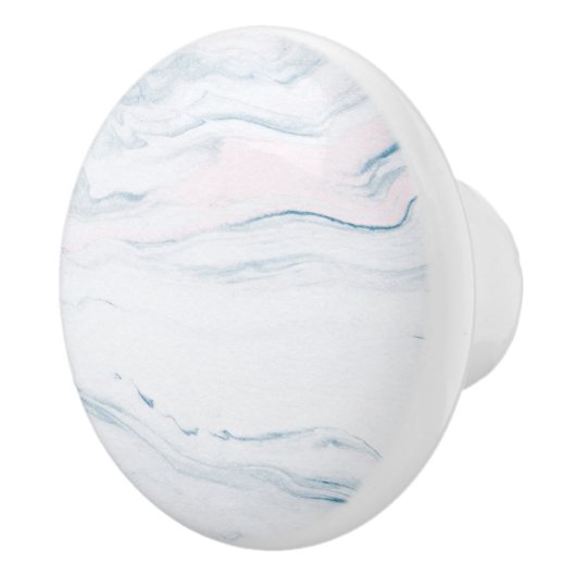 Bouton De Porte En Céramique Rose Bleu Et Blanc (Droite)