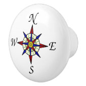 Bouton De Porte En Céramique Rose Compass (Droite)