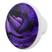 Bouton De Porte En Céramique Rose de pourpre (Droite)