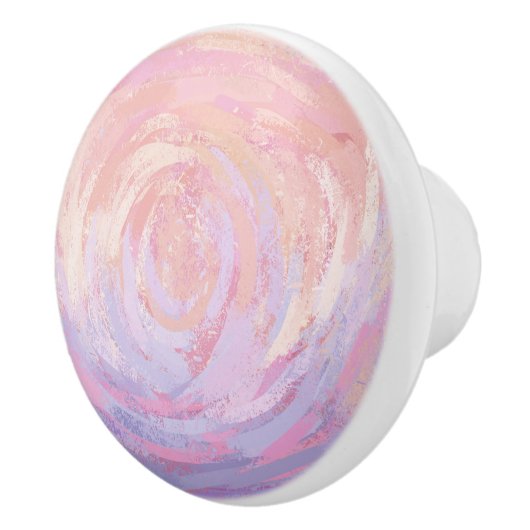 Bouton De Porte En Céramique Rose et puant (Droite)