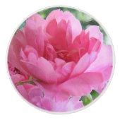 Bouton De Porte En Céramique Rose Fleur Abstrait en céramique Knob (Devant)
