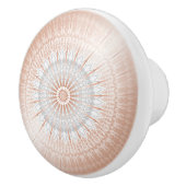 Bouton De Porte En Céramique Rose Gold Grey Mandala (Droite)