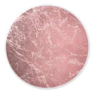 Bouton De Porte En Céramique Rose Gold Rose Moderne Tendance Glamour Marbre Chi