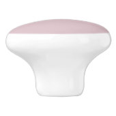 Bouton De Porte En Céramique Rose pastel solide (Côté)