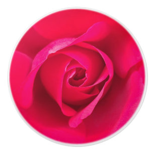 Bouton De Porte En Céramique Rose rouge romantique v2