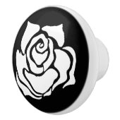 Bouton De Porte En Céramique Rose tribal noir blanc (Droite)