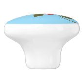 Bouton De Porte En Céramique Roses (Côté)