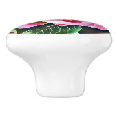 BOUTON DE PORTE EN CÉRAMIQUE ROSES ROSES ROSES (Côté)