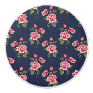 Bouton De Porte En Céramique Roses Roses Roses Roses, Shabby Vintage, Bouton En