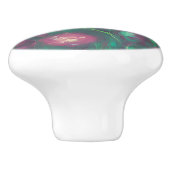 Bouton De Porte En Céramique Roses rouges Abstraites (Côté)