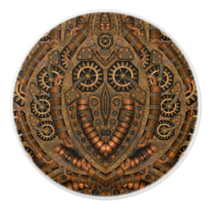 Bouton De Porte En Céramique Rouages vintages industriels de Steampunk