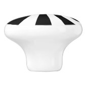 Bouton De Porte En Céramique Roue spirale noire et blanche (Côté)