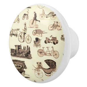 Bouton De Porte En Céramique Roues vintages