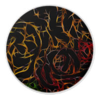 Rouge Orange Vert Noir Abstrait Lumière Fondue