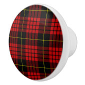 Bouton De Porte En Céramique Rouge Tartan Ceramic Knob (Droite)