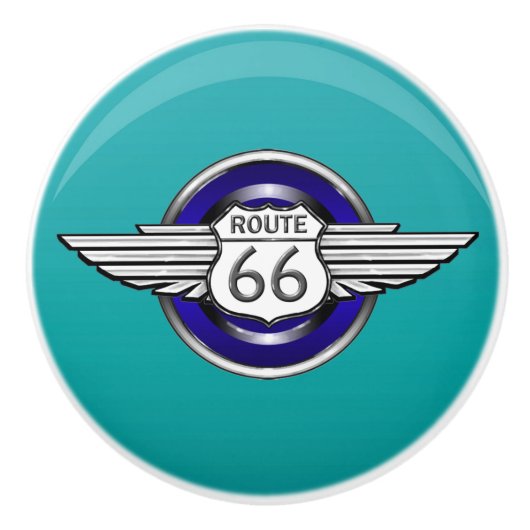 Bouton De Porte En Céramique Route 66 Ceramic Knobs - SRF (Devant)