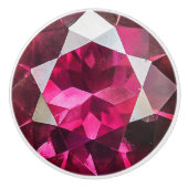 Bouton De Porte En Céramique Ruby Gemstone Motif (Devant)