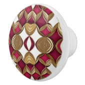 Bouton De Porte En Céramique Ruby Gold et White (Droite)