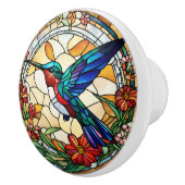 Bouton De Porte En Céramique Ruby Throsé Colibri Faux Tiré (Droite)