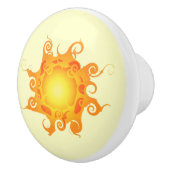 Bouton De Porte En Céramique Rune Sun Ceramic Pull (Droite)