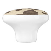 Bouton De Porte En Céramique Russe Vache Brown Imprimer Pays Western Rodeo (Côté)