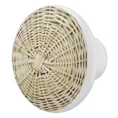Bouton De Porte En Céramique Rustique Boho Beach Tropical Island Woven Wicker (Droite)