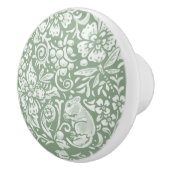 Bouton De Porte En Céramique Sage Green White Garden Animaux Floral PatternC (Droite)