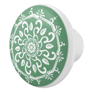 Bouton De Porte En Céramique Sage Mandala