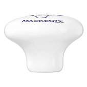 Bouton De Porte En Céramique Sailing Boat Personalized Name (Côté)