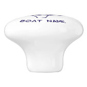 Bouton De Porte En Céramique Sailing Personalized Boat Name (Côté)