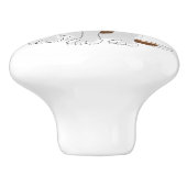 Bouton De Porte En Céramique Saint Bernard Chien Design (Côté)