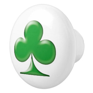 Bouton De Porte En Céramique Saint Patrick's Day Irlandais Green Clover Shamroc