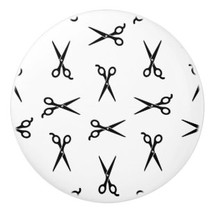 Bouton De Porte En Céramique Salon ciseaux Barbershop COULEUR ARRIÈRE - PLAN PE