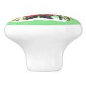 Bouton De Porte En Céramique Santa Claus mignons Animaux Joyeux Noël (Côté)