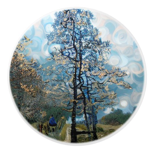 Bouton De Porte En Céramique Sapin (Devant)