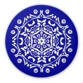 Bouton De Porte En Céramique Sapphire Mandala (Devant)