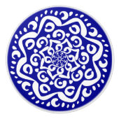 Bouton De Porte En Céramique Sapphire Mandala (Devant)
