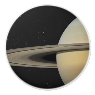 Bouton De Porte En Céramique Saturn Planet Système solaire avec anneaux Caprico