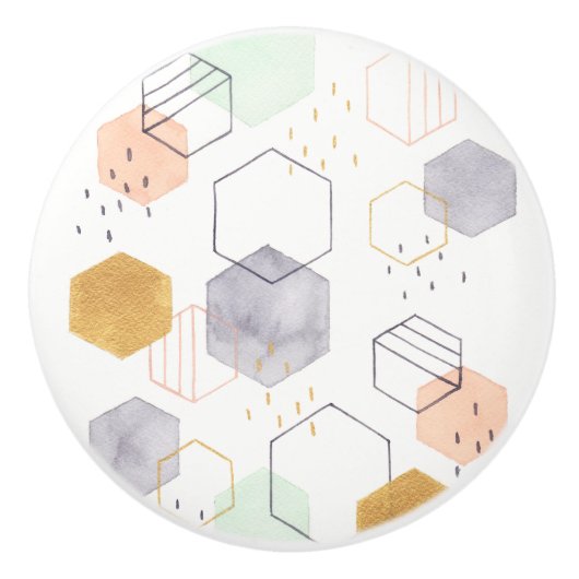 Bouton De Porte En Céramique Scatter hexadécimal (Devant)