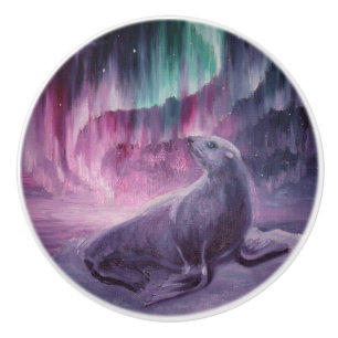 Bouton De Porte En Céramique Sceau solitaire triste