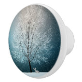 Bouton De Porte En Céramique Scène hivernale (Droite)