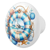 Bouton De Porte En Céramique Scène Plage (Droite)